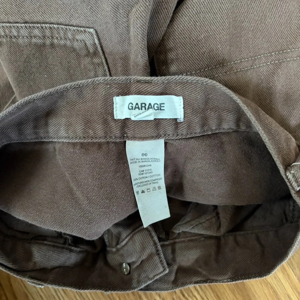 Garage 00 Wide Leg Brown Carpenter-Style Pants - Picture 2 of 6